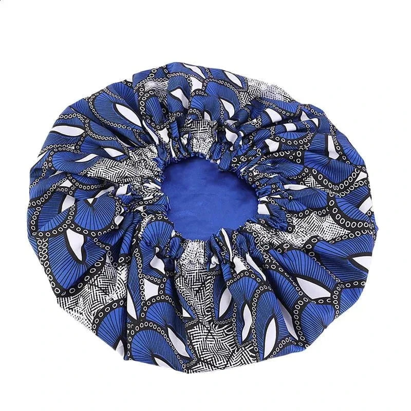 Dreamfix Health & Beauty Dunkel Blau #Deep Blue Dreamfix Ankara Print Bonnet Adult