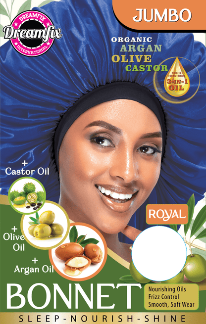 Dreamfix Health & Beauty Jumbo / Royal Dreamfix Organic Argan Olive Castor Bonnet