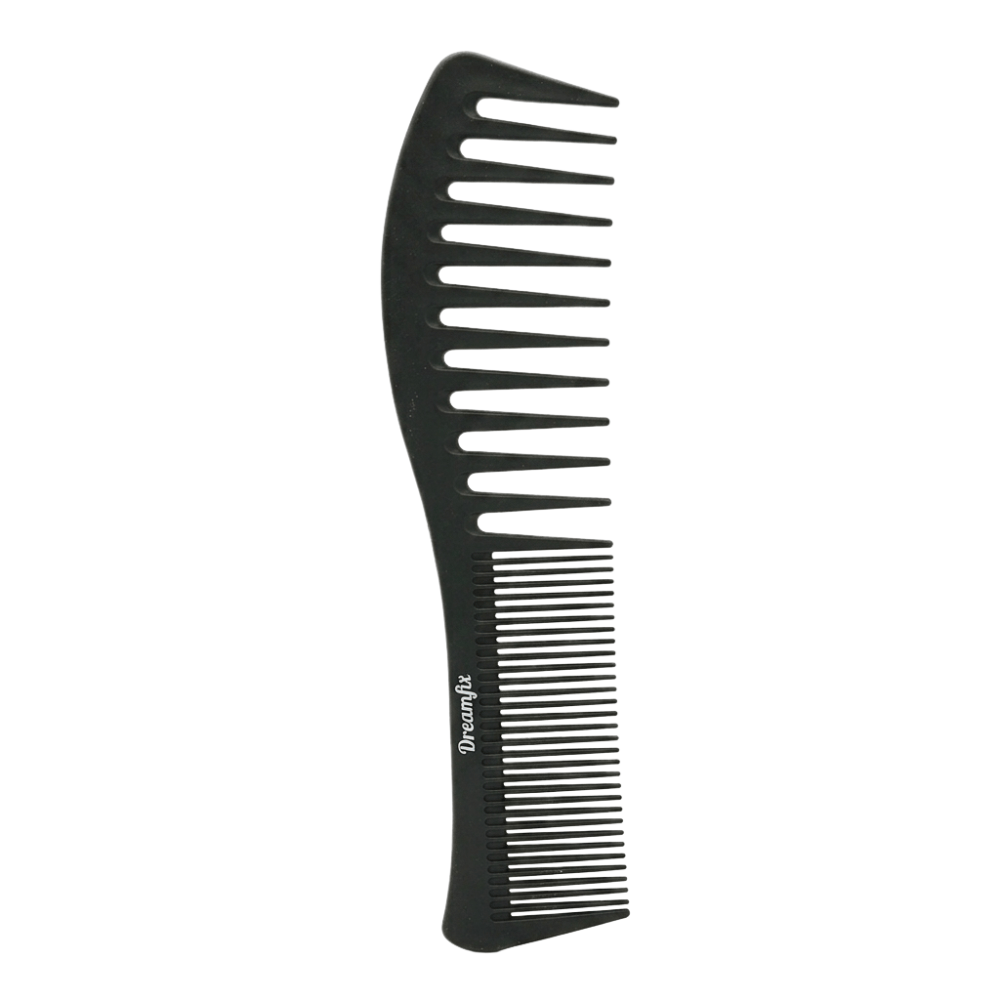 Dreamfix Health & Beauty Large - Black Dreamfix - Peigne à double dent noir (petit et grand)