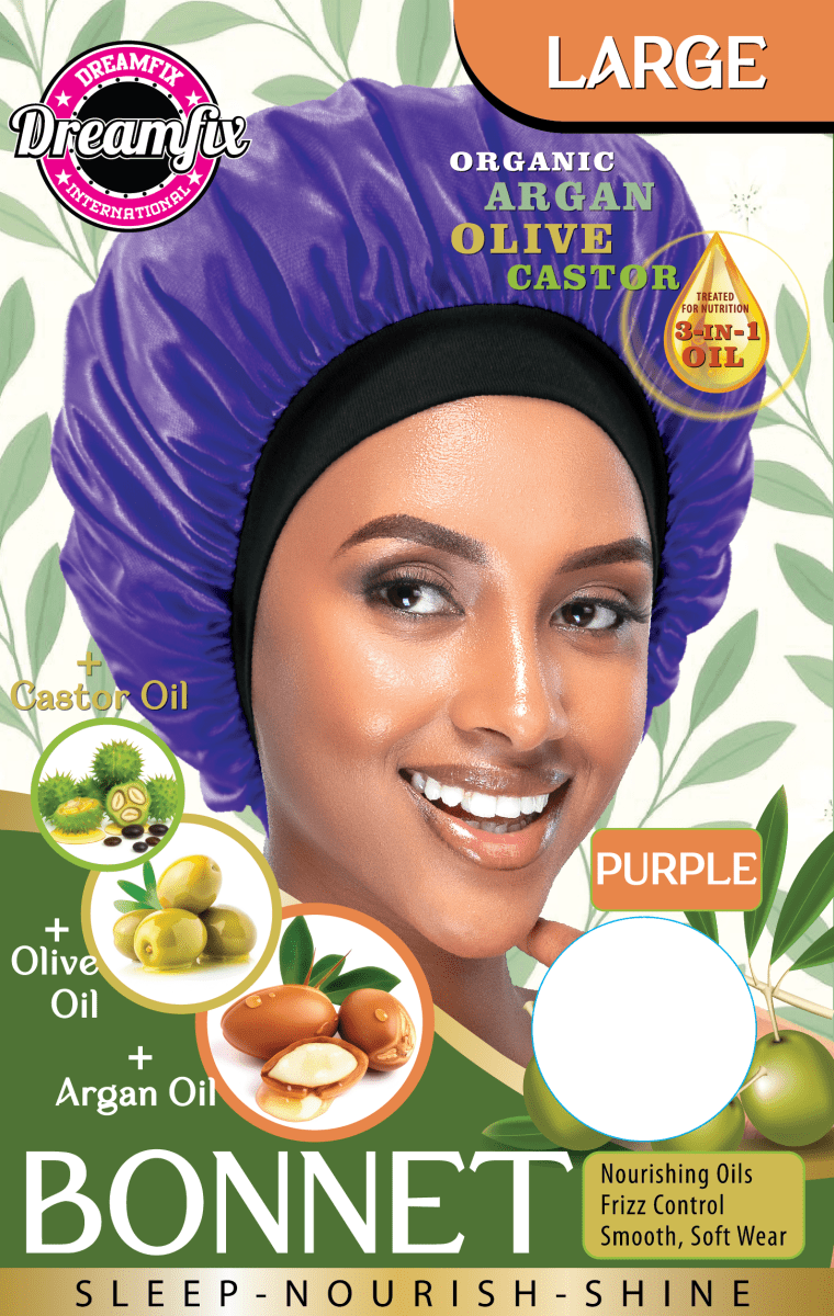 Dreamfix Health & Beauty Large / Purple Dreamfix Organic Argan Olive Castor Bonnet