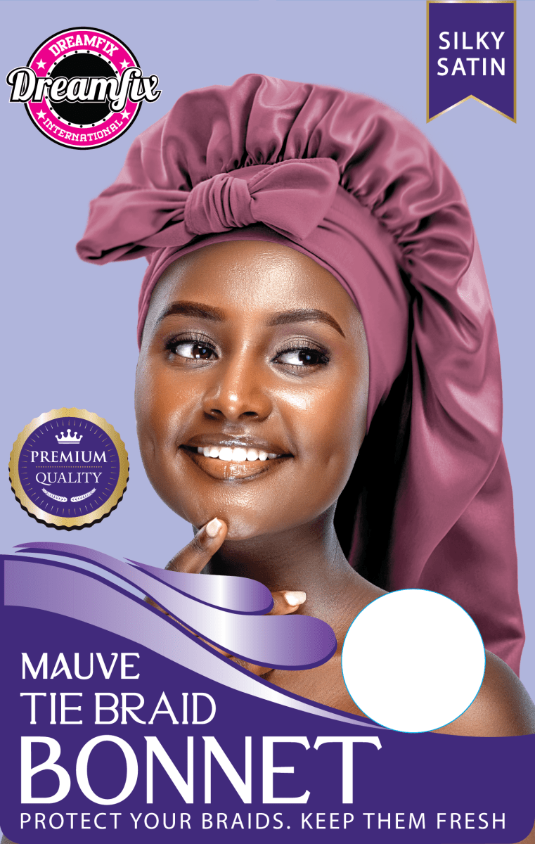 Dreamfix Health & Beauty Mauve Dreamfix Tie Braid Bonnet