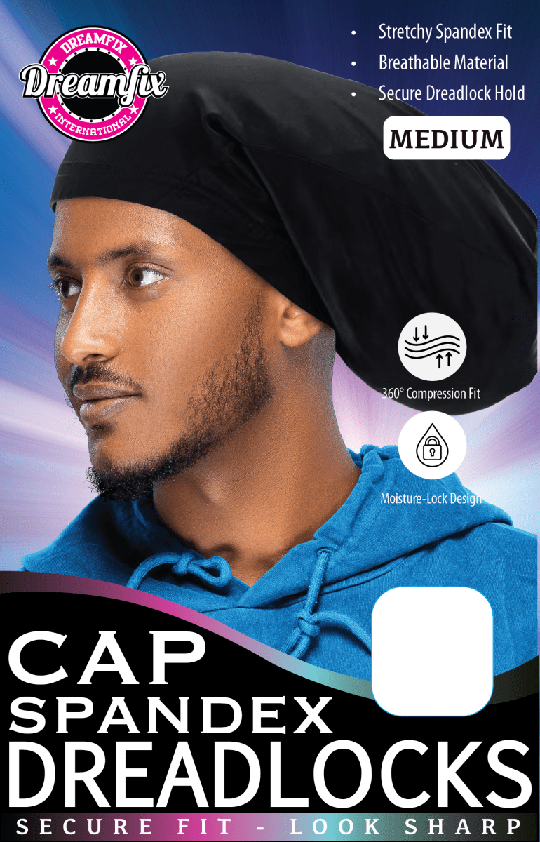 Dreamfix Health & Beauty Medium / Black Dreamfix Spandex Dreadlocks Cap