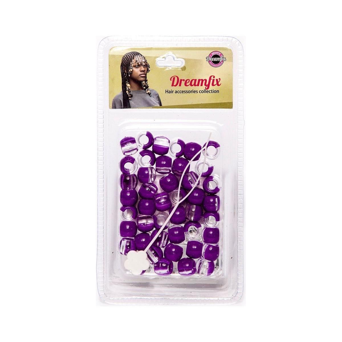 Dreamfix Health & Beauty purple/transpar Dreamfix Plastic Hair Beads For Kids Assorted