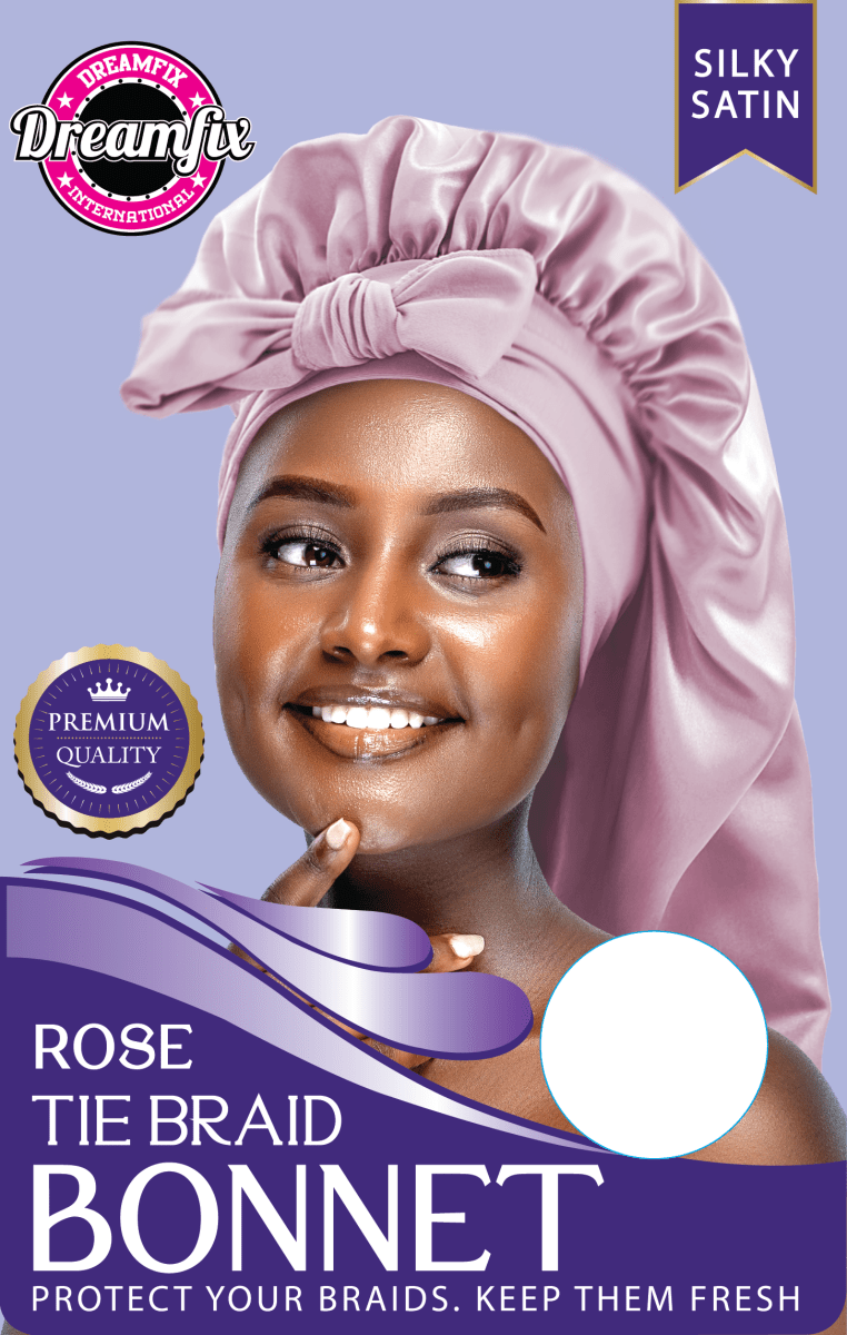 Dreamfix Health & Beauty Rose Dreamfix Tie Braid Bonnet
