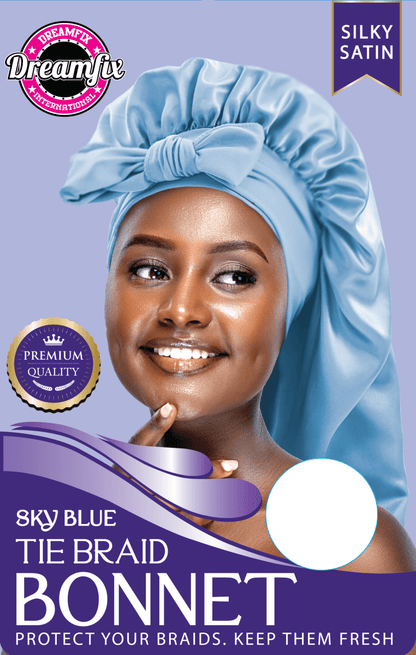 Dreamfix Health & Beauty Sky Blue Dreamfix Tie Braid Bonnet
