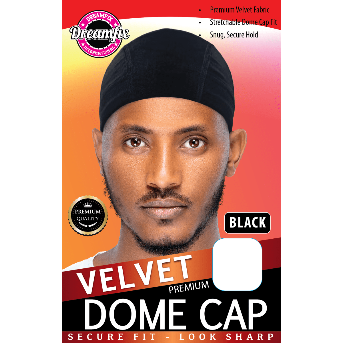 Dreamfix Health & Beauty Velvet Dreamfix Dome Cap Black
