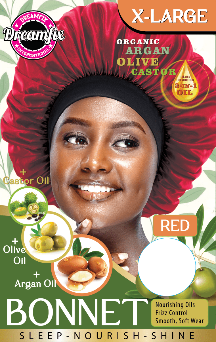 Dreamfix Health & Beauty X-Large / Red Dreamfix Organic Argan Olive Castor Bonnet