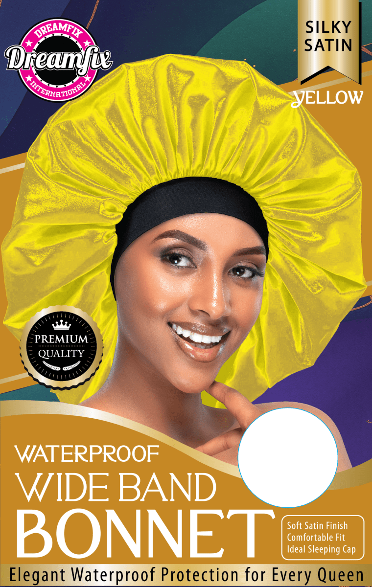 Dreamfix Health & Beauty Yellow Dreamfix Waterproof Wide Band Bonnet
