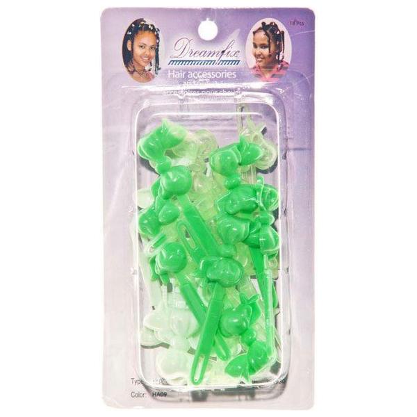 Dreamfix Kids Hair Accessories, Green Tone Colour Ha09, 18Pcs - Gtworld.de