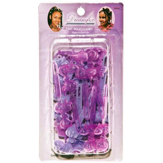 Dreamfix Kids Hair Accessories, Violet Tone Colour Ha07, 18Pcs - Gtworld.de