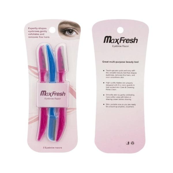 Dreamfix Maxfresh Single Blade Eyebrow Razors 3 Pcs Pink/Blue - Gtworld.de