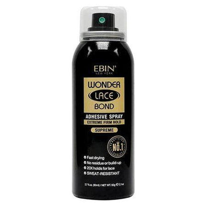 Ebin New York Wonder Lace Bond Adhesive Spray Extreme Firm Hold Supreme 420/180/80 ml - Gtworld.de