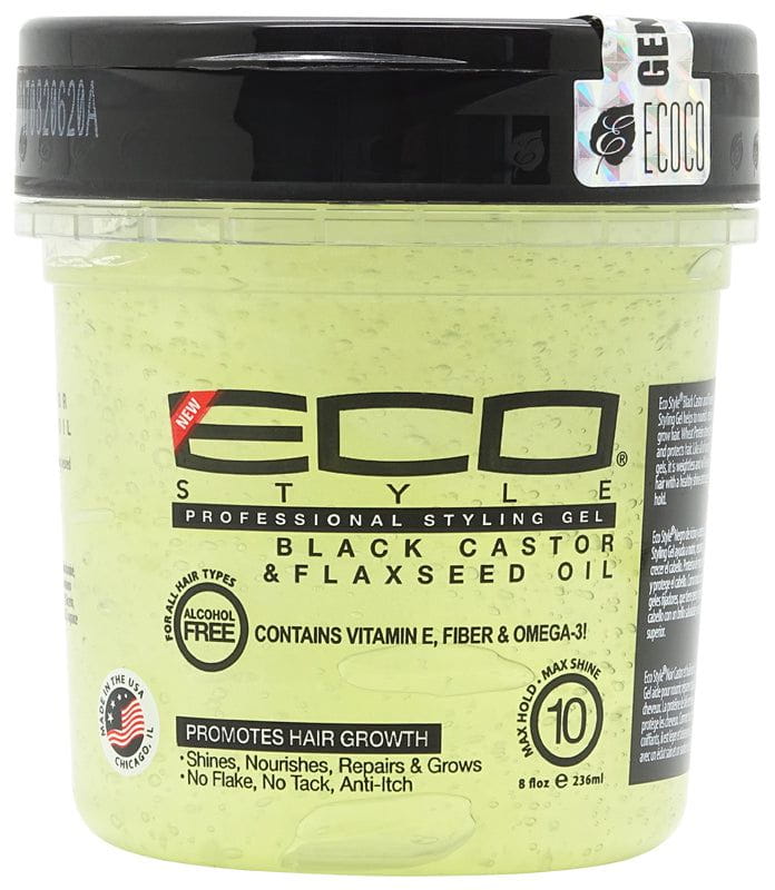 Eco Style Black Castor & Flaxseed Oil Gel 236ml | gtworld.be 