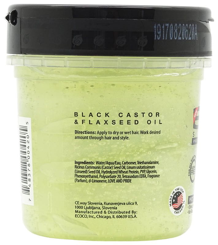 Eco Style Black Castor & Flaxseed Oil Gel 236ml | gtworld.be 