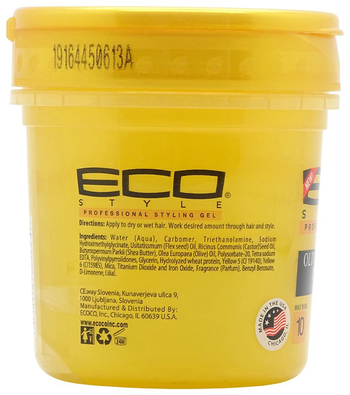 Eco Style Styling Gel Olive Oil & Shea Butter Black Castor Oil & Flaxseed 236 ml | gtworld.be 