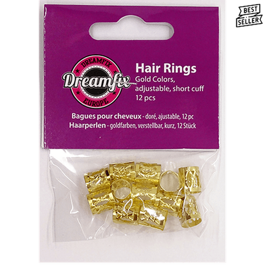 Bagues Pour Cheveux Hair Ring Gold 12pcs. | gtworld.be 