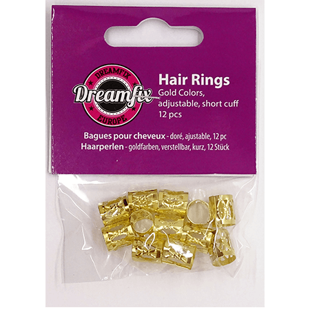 Bagues Pour Cheveux Hair Ring Gold 12pcs. | gtworld.be 