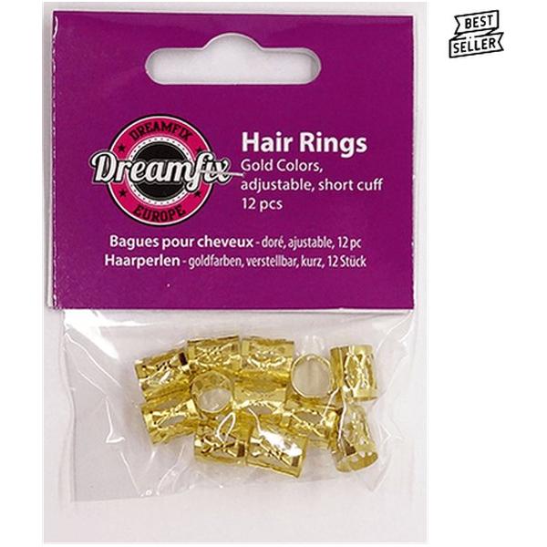 Euro Contact Health & Beauty Hair Rings Hair Ring Gold 12pcs.