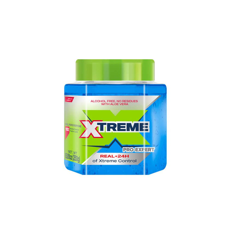 Extreme Xtreme Pro-Expert Blue Styling Hair Gel Xtreme Control W Aloe Vera 8.82oz/250g