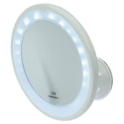 Fantasia Accessories Fantasia Suction Cup Mirror, 10X Magnification, Led Bulb