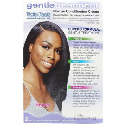 Gentle Treatment Health & Beauty Gentle Treatment Super No-Lye Conditioning Creme Relaxer System Twin Pak