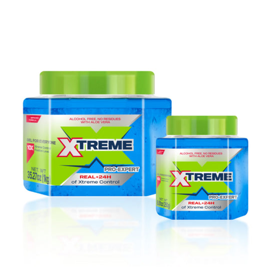 Xtreme Pro-Expert Blue Styling Hair Gel Xtreme Control W Aloe Vera 8.82oz / 35.27oz