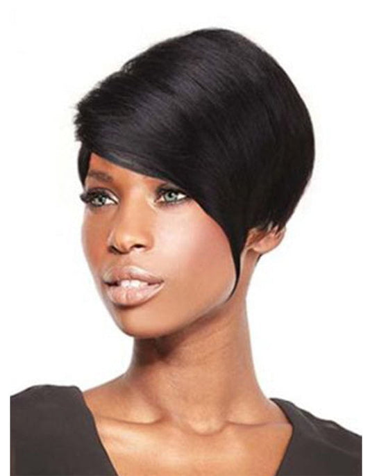 Hair by Sleek Hair by Sleek Virgin Gold Wig Larry Human Virgin Hair Color: N1B Natural Black