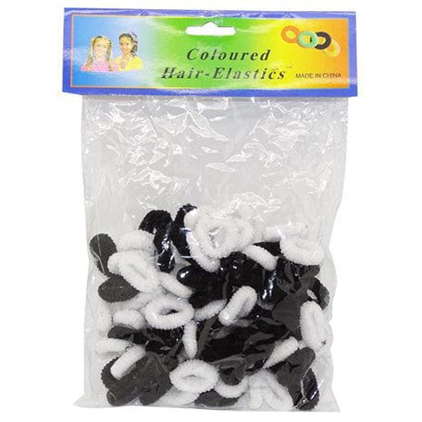 Hair Elastics Hair Elastics Color Big Black &  white HB02