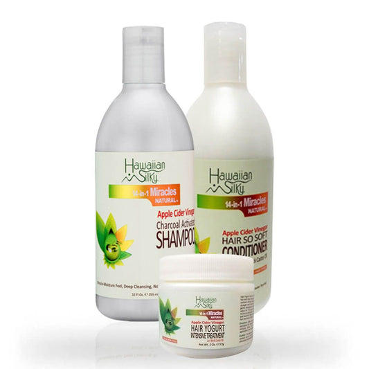 Hawaiian Silky Hawaiian Silky Hair ACV Softener Bundle