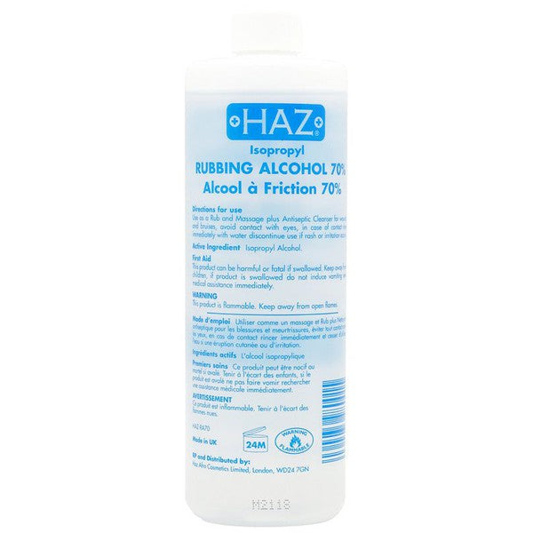 HAZ Haz Isopropyl Rubbing Alcohol 70%, 500ml