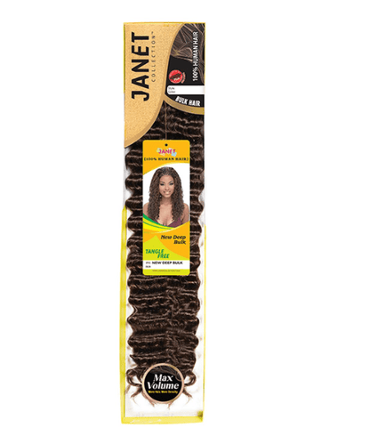 Janet Collection Health & Beauty Janet Collection Human Hair Crochet Braiding Hair New Deep Bulk 18"