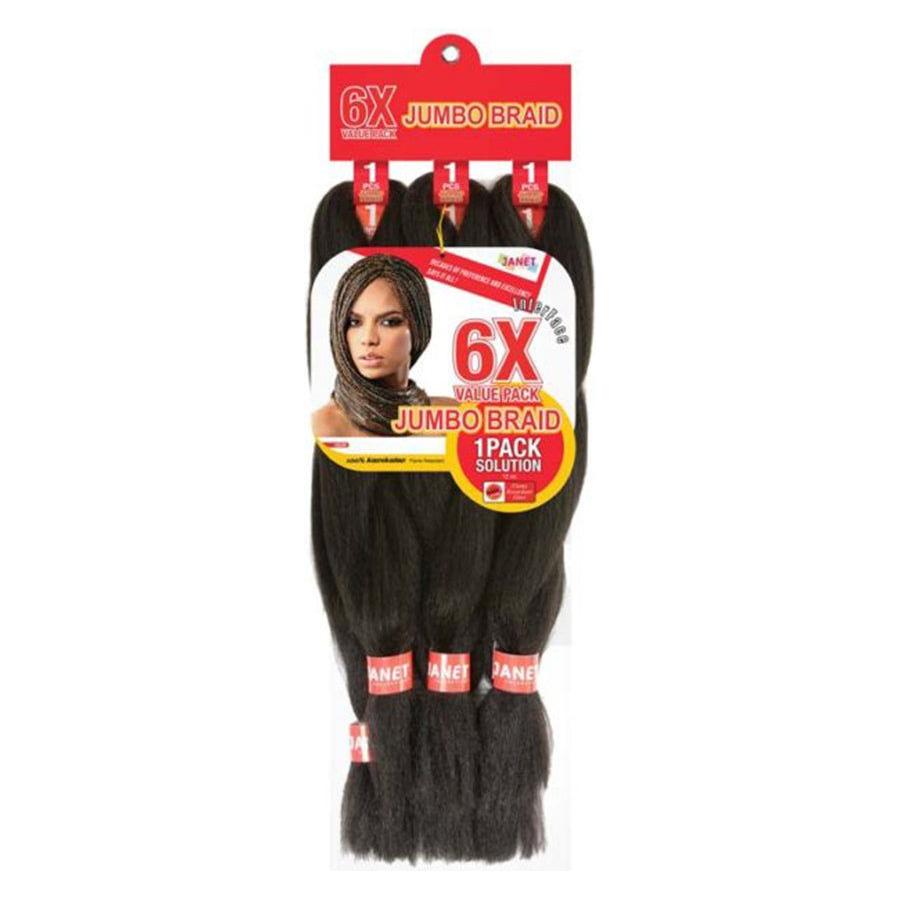 Janet Collection Health & Beauty Janet Collection Jumbo Braid 6x, Value Pack, 1 Pack Solution Synthetic Hair