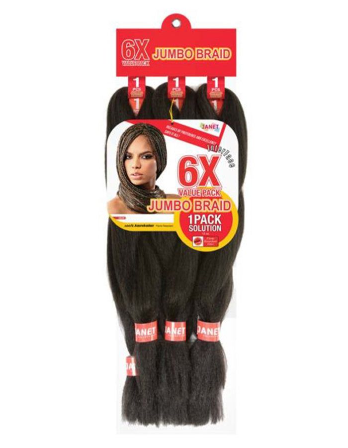 Janet Collection Jumbo Braid 6x, Value Pack, 1 Pack Solution Synthetic Hair | gtworld.be 