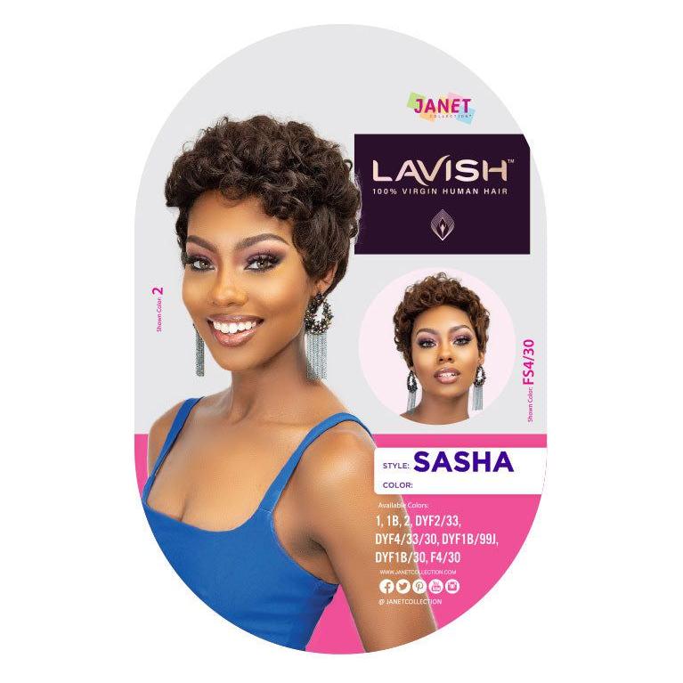 Janet Collection Lavish De vrais cheveux  Sasha Perücke