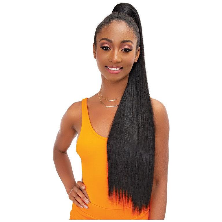 Janet Collection Snatch Wrap Yaky Ponytail Straight 32" - Cheveux synthétiques