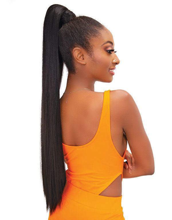 Janet Collection Snatch Wrap Yaky Ponytail Straight 32" - Cheveux synthétiques | gtworld.be 
