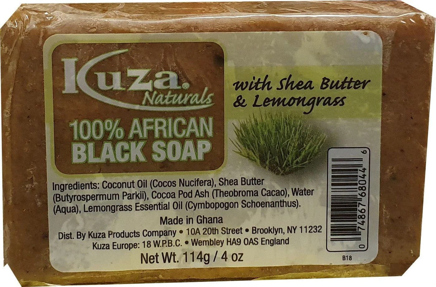 Kuza 100% African Black With Shea Butter & Lemongrass 4 oz | gtworld.be 