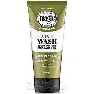 Magic Grooming 3 In 1 Wash Kakaobutter & Zedernholzöl für Bart, Gesicht und Haar 177ml | gtworld.be 