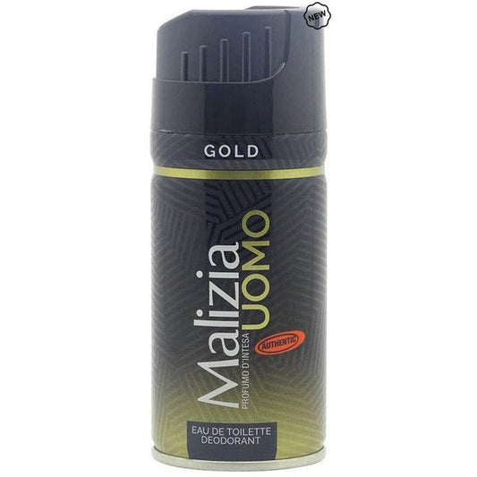 Malizia Malizia Uomo Eau de Toilette Deodorant Gold 150ml