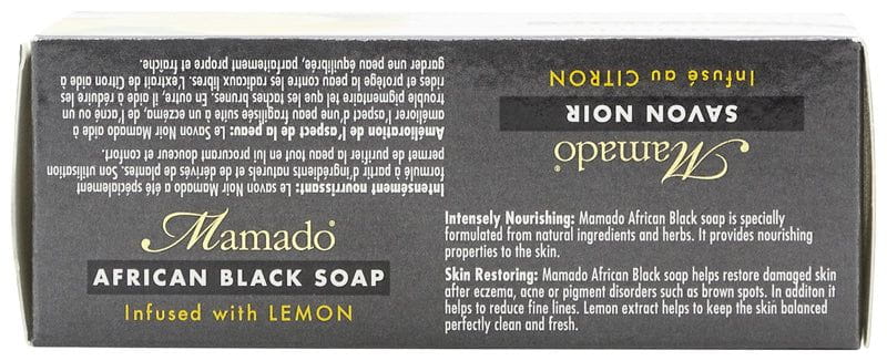 Mamado African Black Soap Infused with Lemon 200g | gtworld.be 