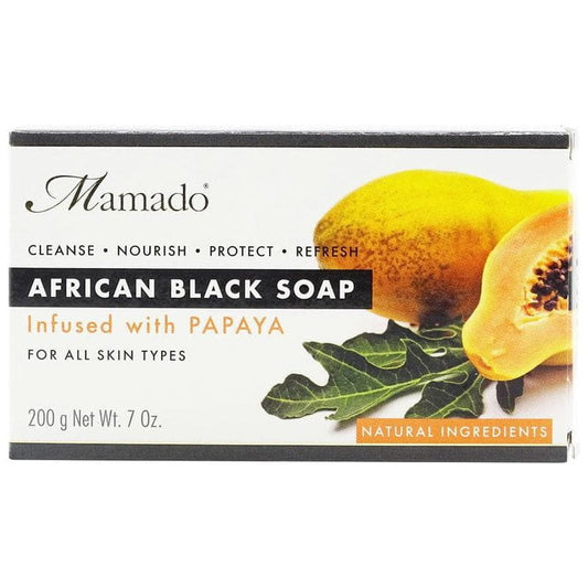 Mamado Mamado African Black Soap Infused with Papaya 200g