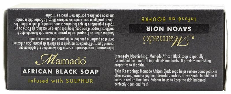 Mamado African Black Soap Infused with Sulphur 200g | gtworld.be 