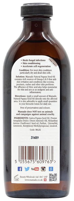 Mamado Natural Papaya Oil 150ml | gtworld.be 