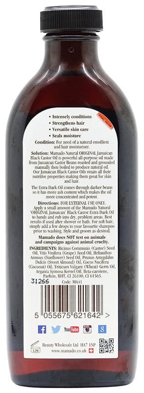 Mamado Mamado Original Jamaican Black Castor Oil Extra Dark 150 ml