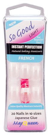 So Good Light Instant Perfection Natural Looking Manicure French 20 Nails In 10 | gtworld.be 