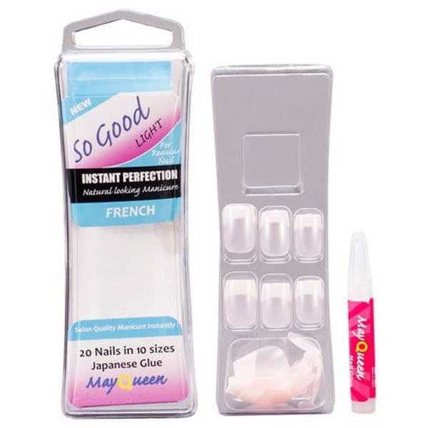 So Good Light Instant Perfection Natural Looking Manicure French 20 Nails In 10 | gtworld.be 