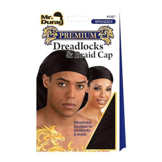 Mr.Durag Mr. Durag Deluxe Spandex Dreadlocks And Braid Cap Black#4387