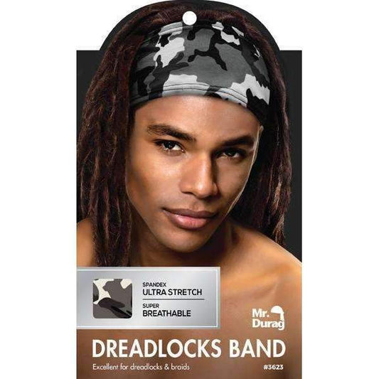 Mr.Durag Mr. Durag Dreadlock Spandex Band Grey Camouflage