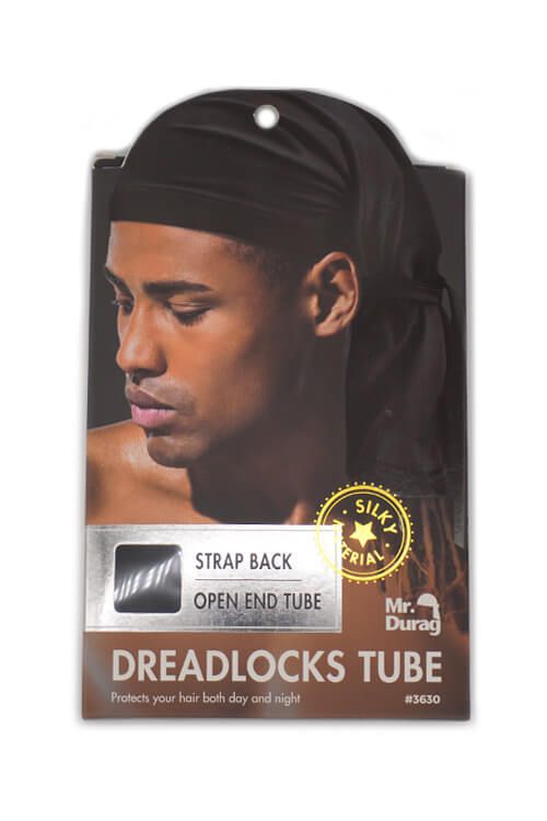 Mr.Durag Mr. Durag Dreadlocks Tube w Strapback,Black #3630