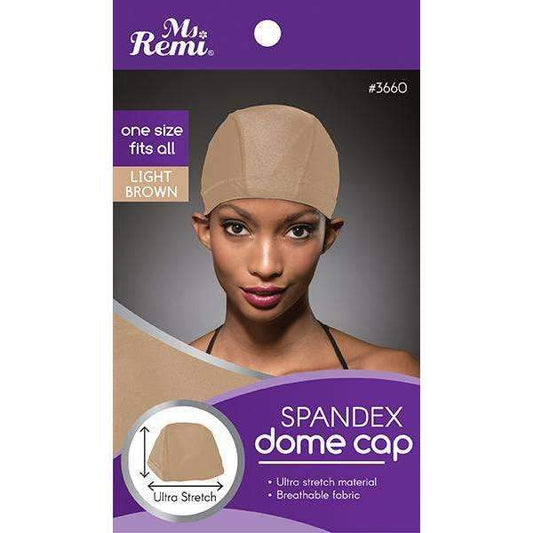 Ms.Remi Ms. Remi Spandex Dome Cap Light Brown